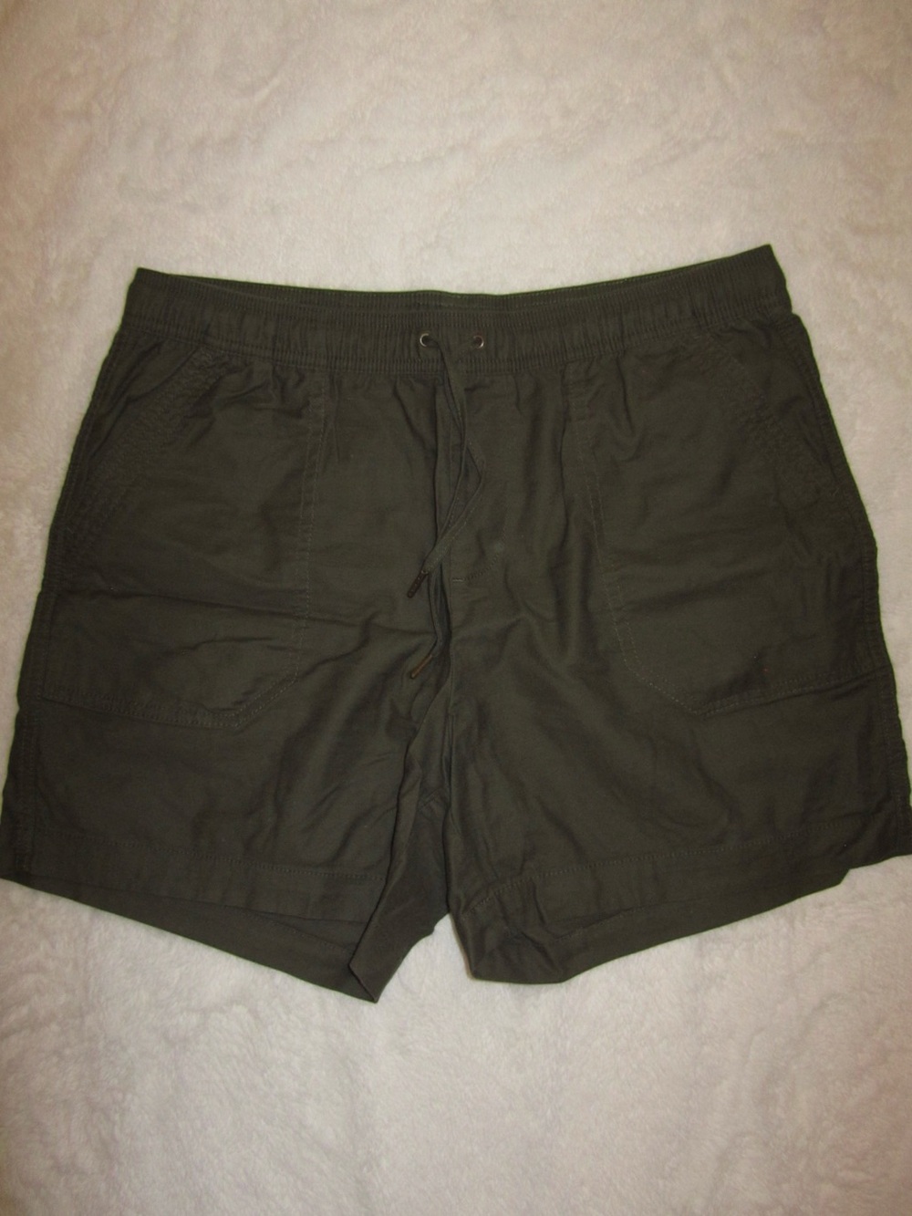 Tahari Olive Green Drawstring Shorts